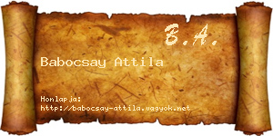 Babocsay Attila névjegykártya
