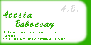 attila babocsay business card